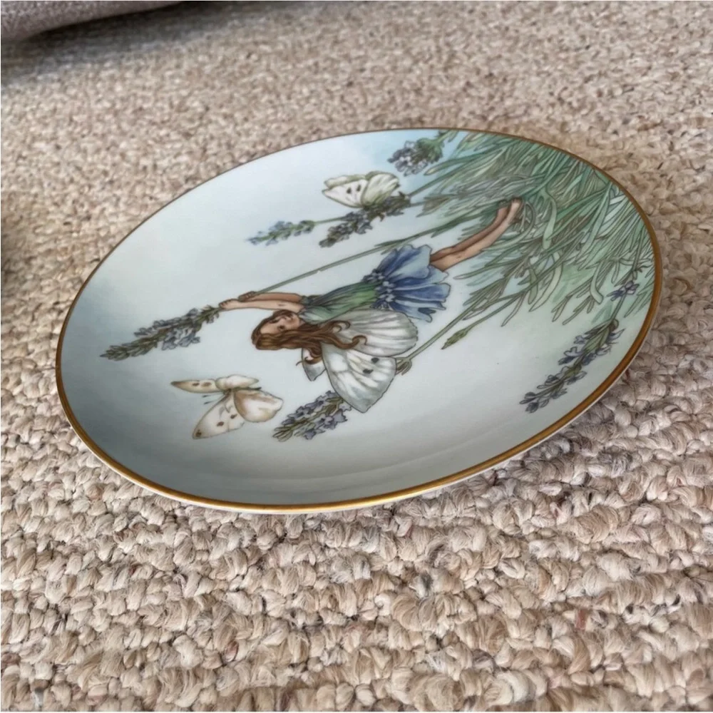 Collectible Lavender Fairy Decorative Plate by Cicely Mary Barker